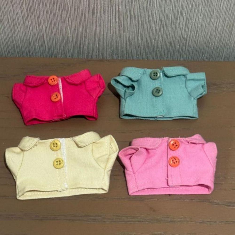 Casual Wears Doll Shirt Clothes Cute Jeans Shorts Doll Pants Suit  For 17cm Cotton Doll