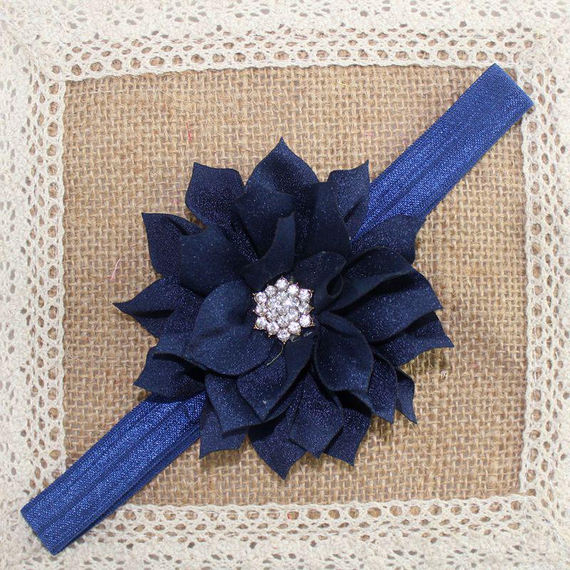European & American Baby Rhinestone Lotus Headband – 13 Colors