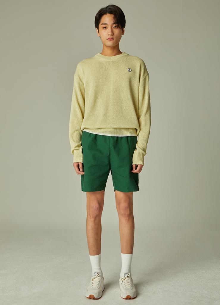 AGENT PEEK Agp Hemline V-Neck Knit Light Green