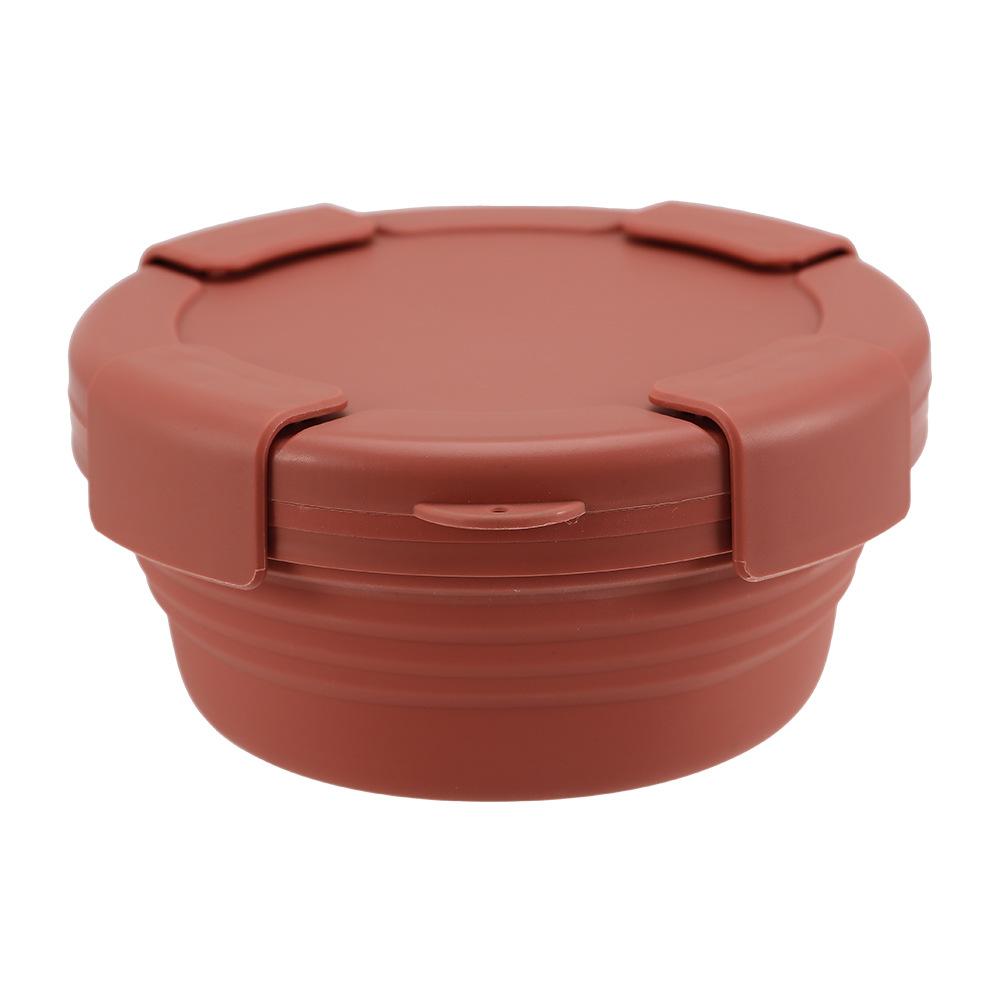 Creative portable silicone folding lunch box for office workers, microwaveable food storage container, storage box, cafeteria lunch box