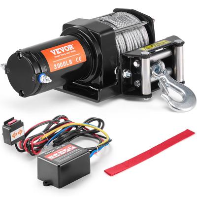 Elektrische Winde ATV UTV 1360,8 kg Stahlseil IP55 Wasserdicht Kabelgebundene Steuerung
