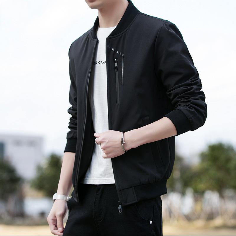 

Осенне-зимние мужские куртки и пиджаки, повседневные топы с воротником-стойкой, мужская одежда 4XL чёрный