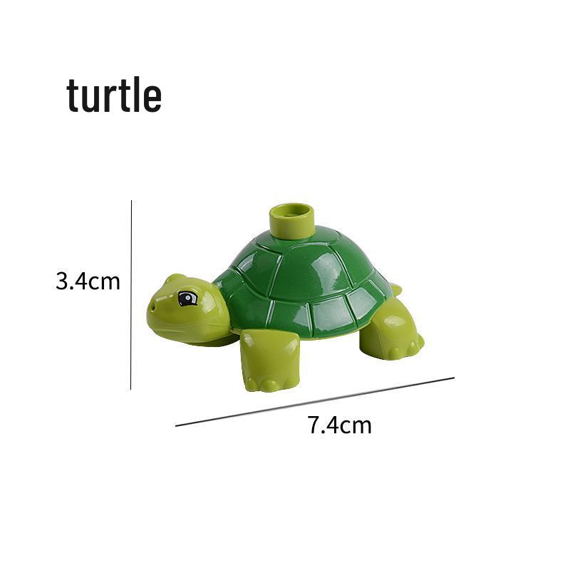 Compatible Large Bricks: Animal Accessories & Educational Building Blocks for Children - Ocean & Forest Themes