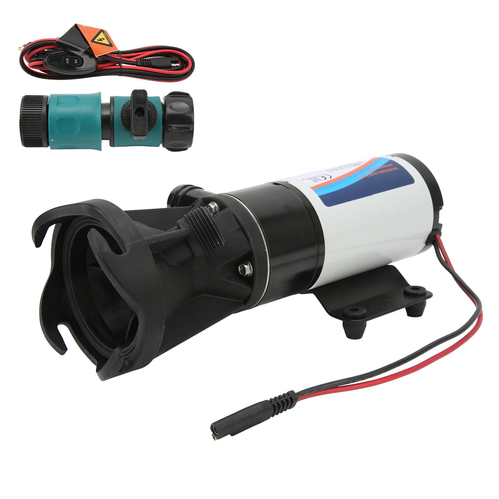 

12V RV Macerator Pump 9.8 Feet 12GPM Suction Portable Quick Release Waste Sewage Pump