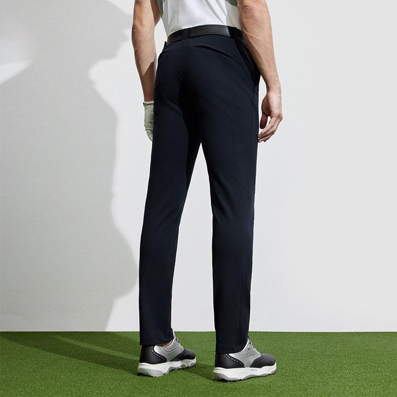 Fila Golf Series Solid Color Elite Knit Casual Pants Men Bottoms Deep-Black A11M415603F-BK