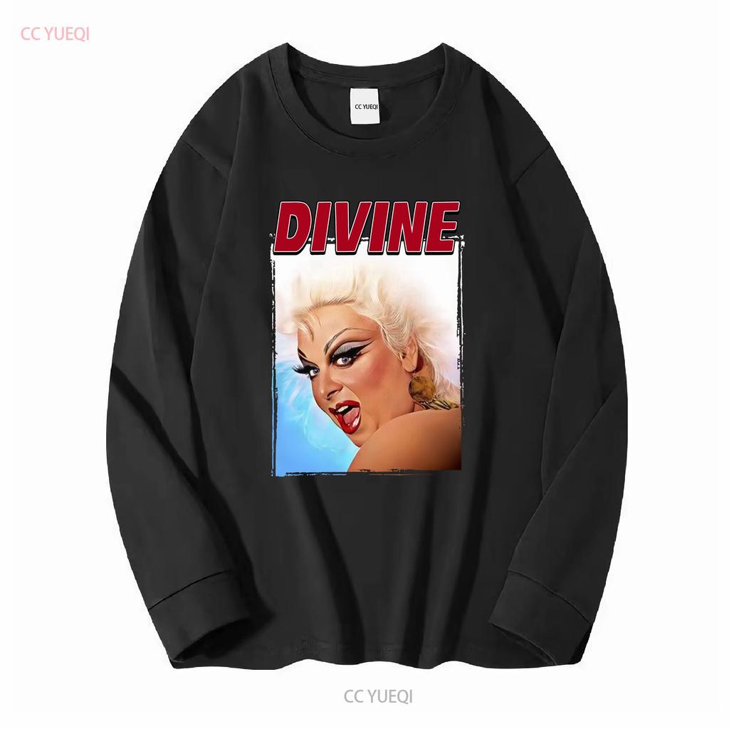 Popular Divine Drag Queen Classic Unisexs T Shirt Black Size S XL Vintage Washed Soft Comfortable Graphic Streetwear Homme