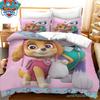 Paw Patrol Cartoon Duvet Cover, Cute Puppy Printed Quilt Cover With Pillowcase, Soft Bedding For Kids Bedroom