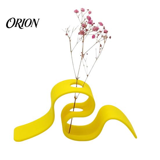 Indoor Flower Display 3D Printed Dried Stand, Curved Ribbon Vase, Decorative Holder, Plant Holder Artificial Rack for Bedroom Living Room Decor