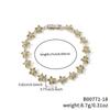 Fashion Five-leaf Flower Diamond Bracelet European and American Ins Style Light Luxury Niche Five-leaf Flower Full Diamond Jewelry