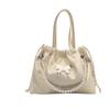 Women'S Bag Fashion Pearl Bucket Bag Texture Pu Handbag Simple Versatile Shoulder Bag