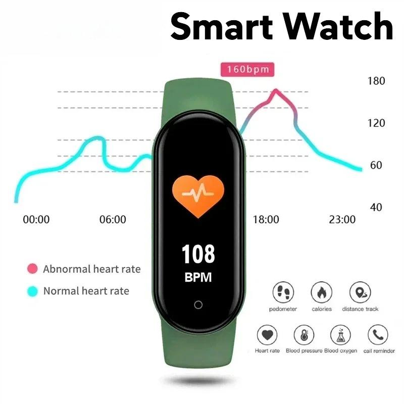 Smart Band Watch Movement Step Count Bluetooth Synchronous Phone Information Waterwroof Smartwatch For Men Women Student