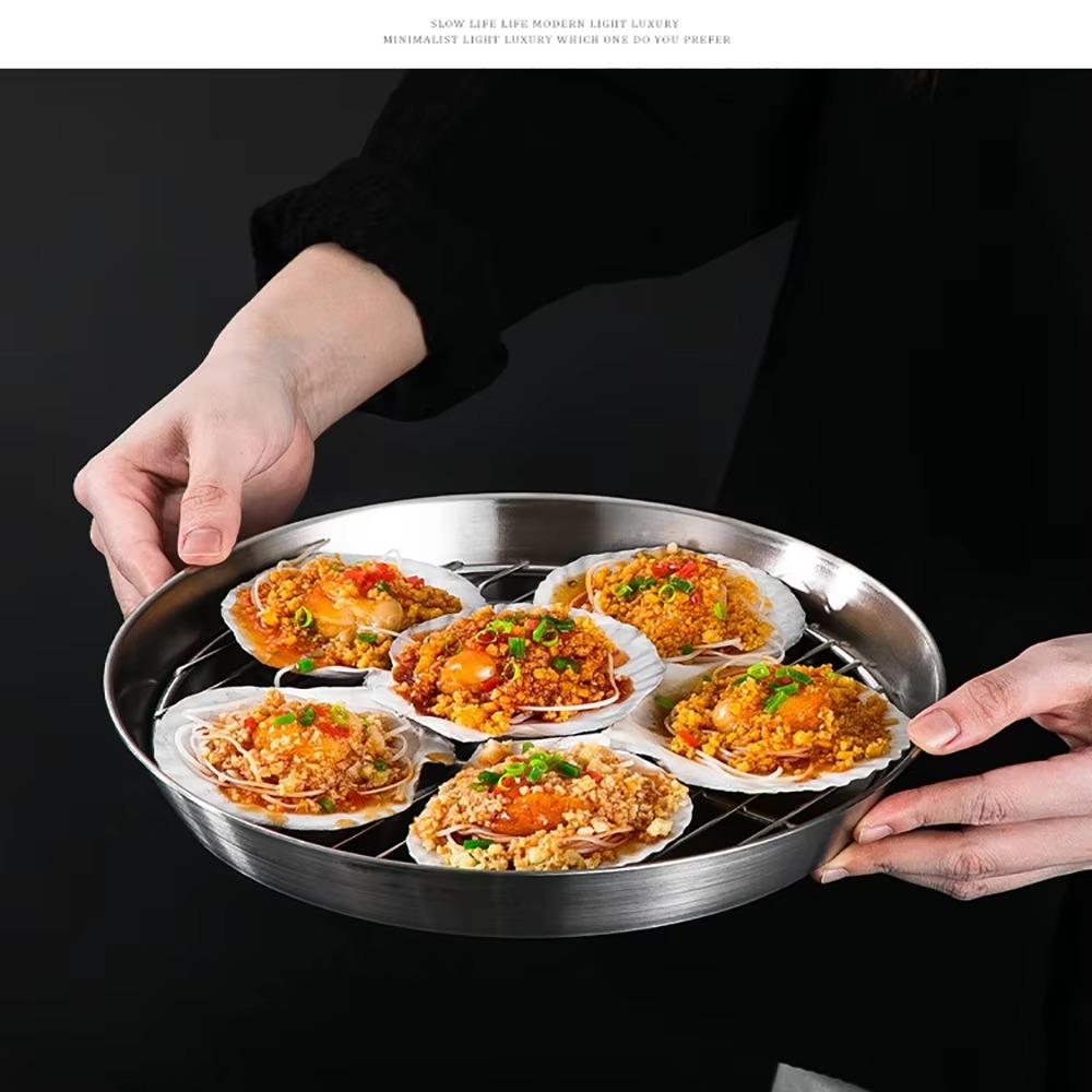 Elevated Mesh Barbecue Tray 304 Stainless Steel Baking Tray Multi-purpose Tray  Air Fryer