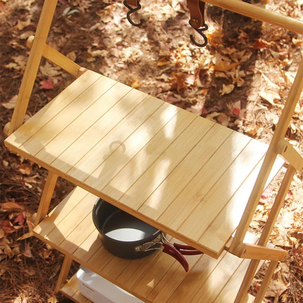 Składany stojak na półkę kempingową na zewnątrz, duża pojemność, organizer na biurko, półki, wielowarstwowy, prosty stojak na piknik i grill, stół
