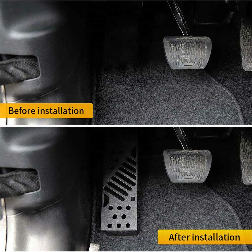 Qiilu Footrest Pedal Left Footrest Pedal Foot Rest Peg Panel for Wrangler JL Panel, 2018-2019