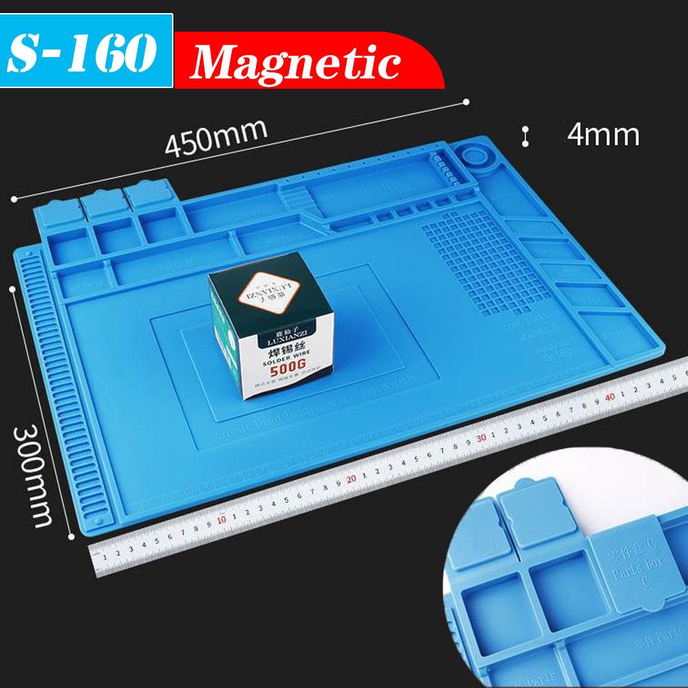 500℃ Hitzebeständige Lötstation Silikonmatte Arbeitsunterlage Schreibtischplattform Schweißstation für Elektronik BGA Lötstation