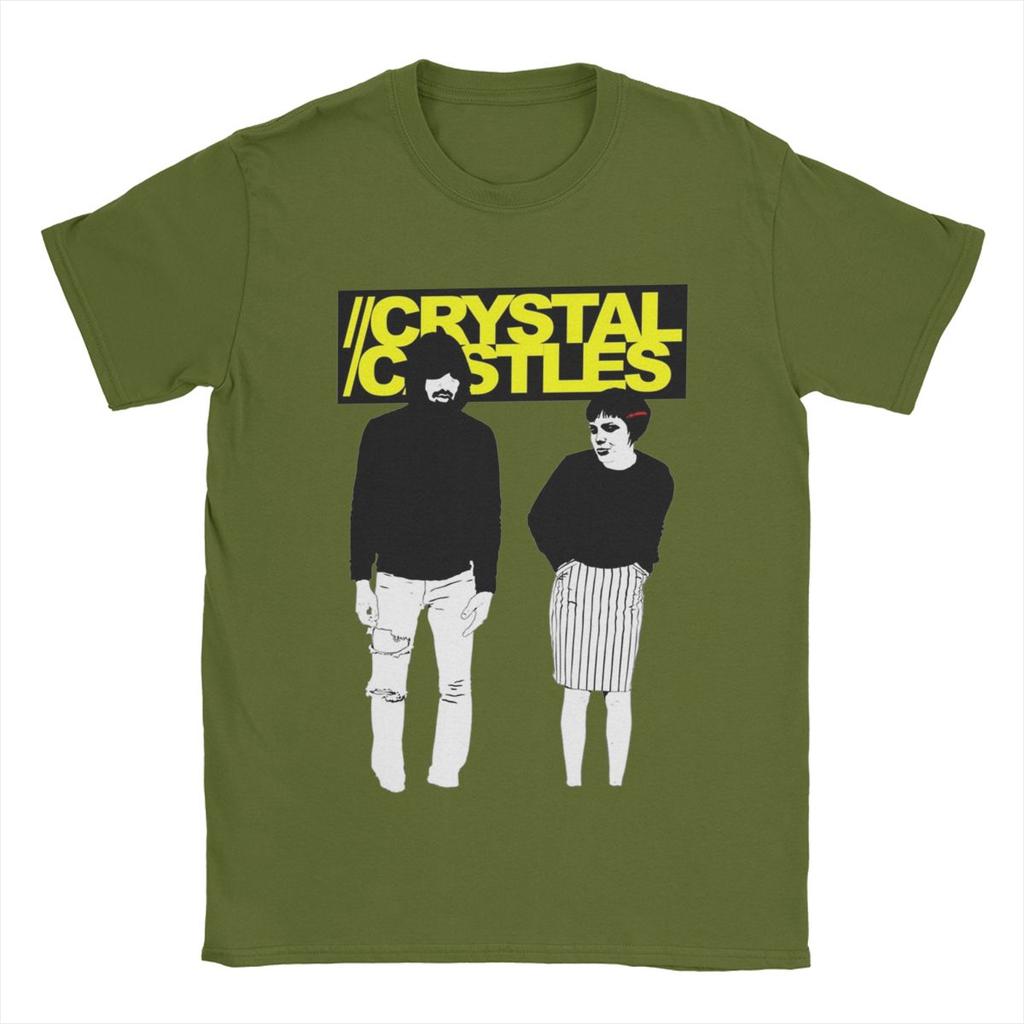 Koszulka Crystal Castles dla Mężczyzn Szalona Czysta Bawełna T-Shirty Okrągły Dekolt Krótki Rękaw Koszulka Pomysł na Prezent Ubrania