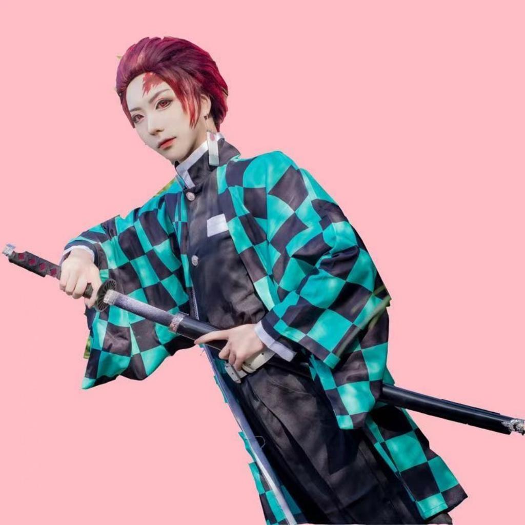 Adult Kids Demon Slayer Corps Kimetsu No Yaiba Kisatsutai Kamado Tanjirou Uniform Agatsuma Zenitsu Cosplay Costume Anime Cloak