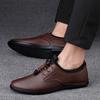 Fashion High Quality Men's Fashionable casual leather shoesShoes lace up Leather Casual Shoe outdoor Comfortable  Fashion Shoes