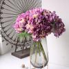 Artificial Flower Realistic Silk Hydrangea Bouquet with Flexible Stems Realistic Color Transitions Soft
