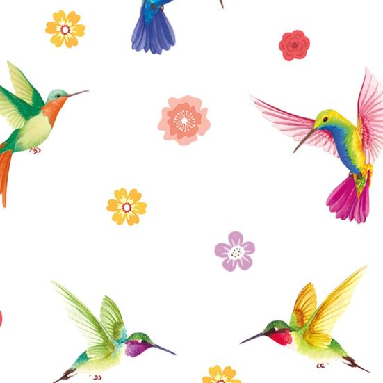 Glow in The Dark Wall Sticker, Hummingbirds Flowers Luminous Wall Decal, Waterproof Self Adhesive Sticker for Kids Room Nursery