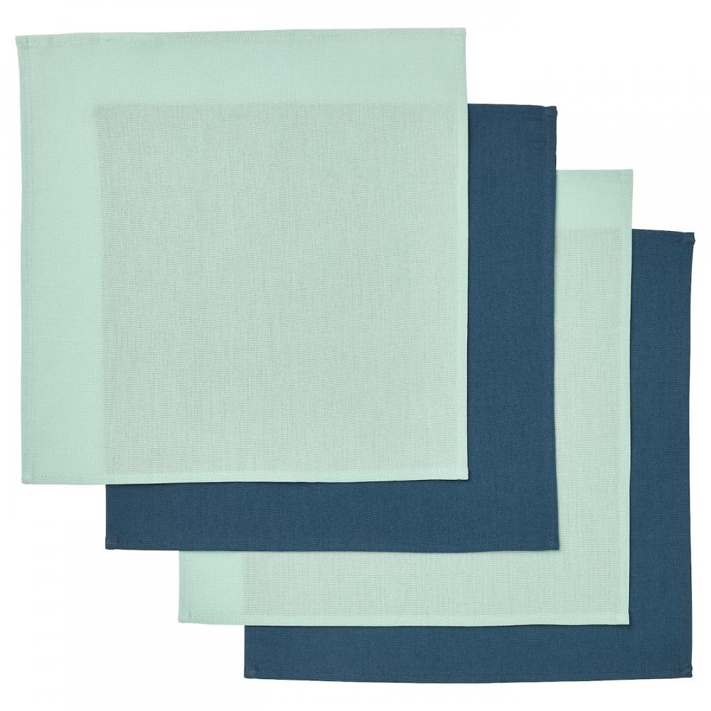 

IKEA SVARTSENAP napkin light turquoise dark green blue 35x35 cm