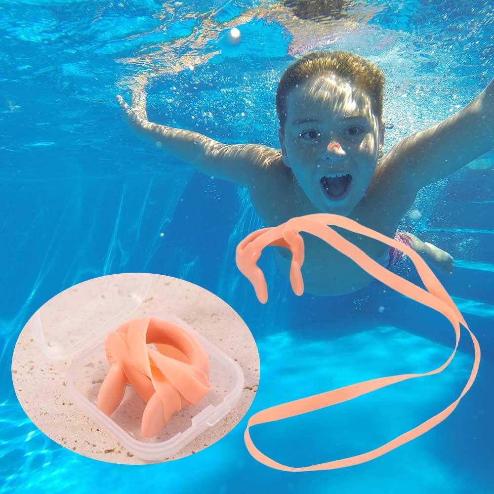 Latex Silicone Rope Nose Clip With String Swimming Nose Plugs Swimming Nose Clip Pool Accessories