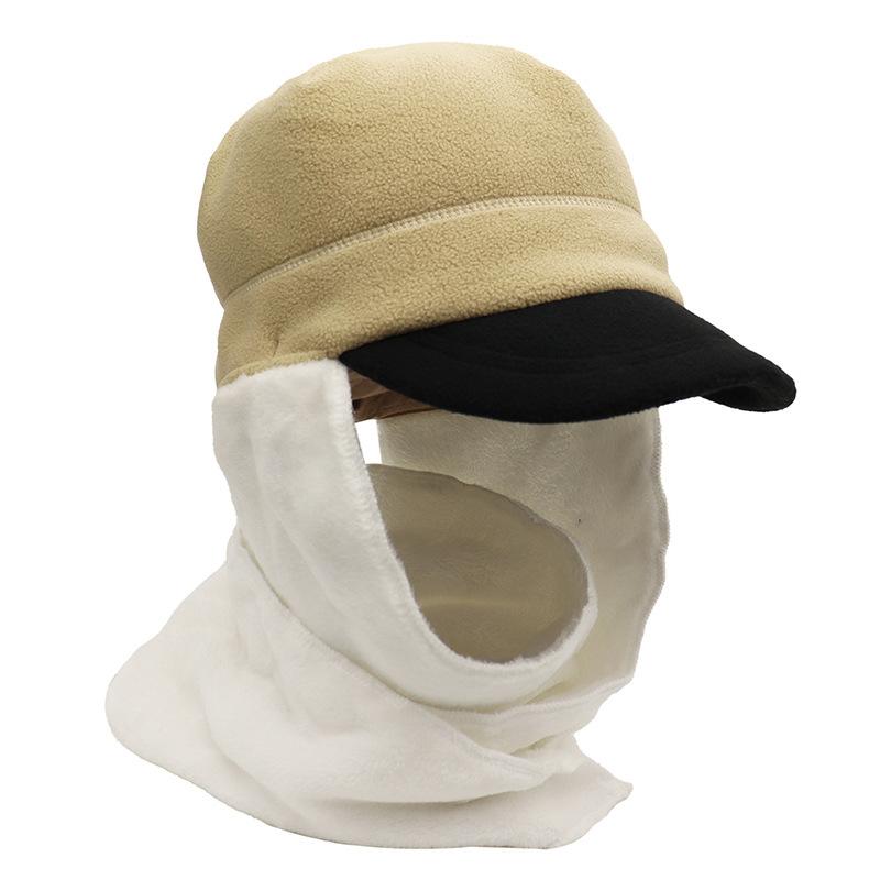 

Комплект из двух частей: шарф и шапка, осенне-зимняя холодостойкая уличная теплая шапка для защиты ушей, шапка-шаль, флисовая шапка