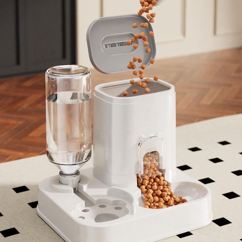 Integrated Automatic Feeder And Water Dispenser for Pets, Suitable for Both Cats And Dogs.