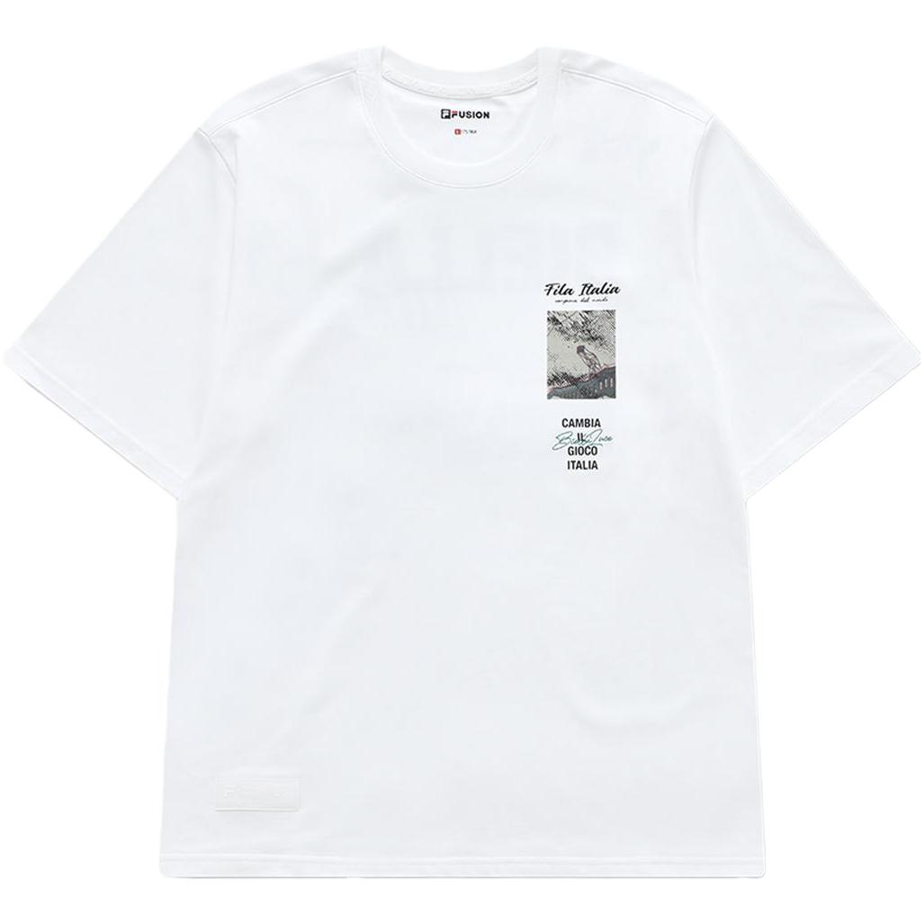 Мужская футболка FILA Стандартная Белая T11M326109F-WT XXXL