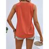 Summer New Women's V-neck Button-down Sleeveless Vest Solid Color Loose Casual T-shirt Top