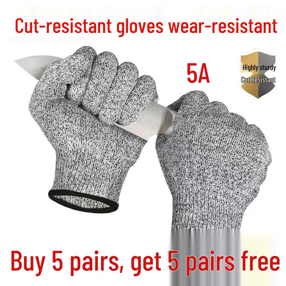 Schnittfeste Handschuhe Level 5: Verdickt, Stichfest, Rutschfest, Flexibel, Atmungsaktiv - Ideal zum Muschelsammeln, Gemüseschneiden und für den Umgang mit Fisch.