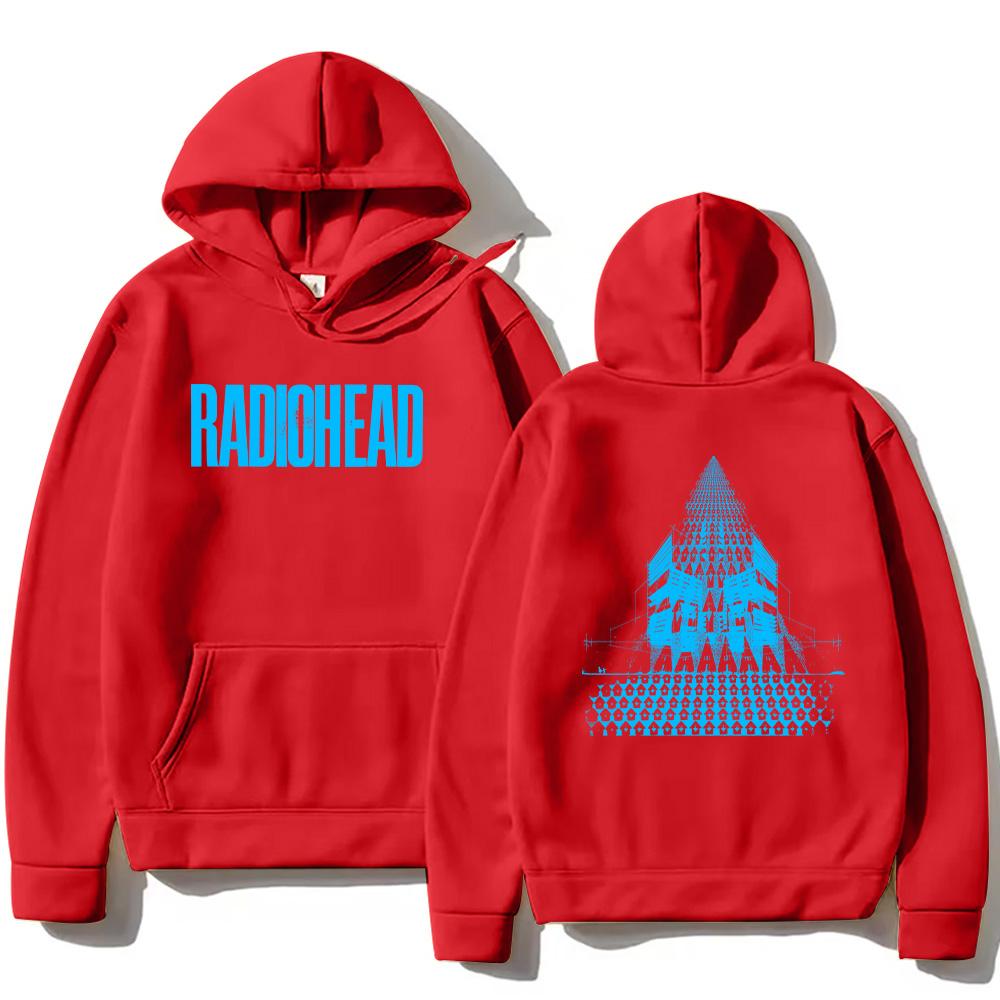 Radiohead Tour Harajuku Aesthetic Hoodies Radiohead Vintage Graphic Pullovers Men's Women Clothing Hip Hop Rock Band Sweatshirts