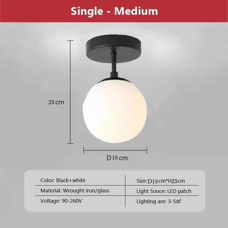 Nordic Multi Head Glass Ceiling Light For Cloakroom Balcony Corridor Aisle Light Entryway Light Living Rooms Home Decor Luxury