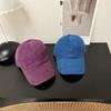 Autumn and Winter Retro Letter Embroidery Baseball Cap Female Face Small Versatile Sunshade Sunscreen Cap Blue
