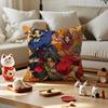 Anime Samurai Champloo Cushion Cover Anti-dustmite Pillowcase Invisible Zipper Silky Short Plush Sofa Cushion Cover
