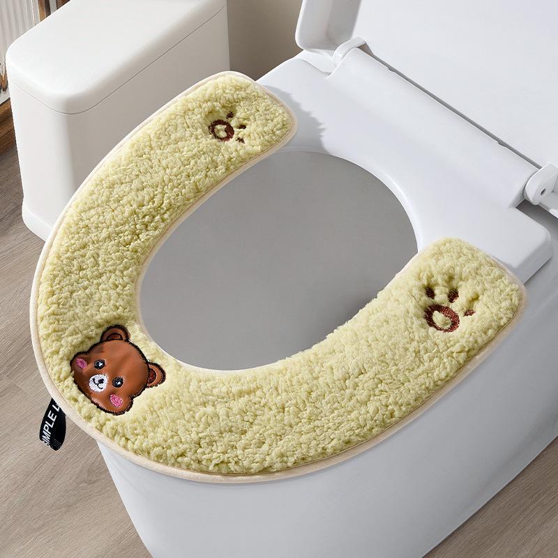 2025 All-Season Plush Toilet Seat Cushion: Universal, Thickened, Velcro Pad for Winter Comfort