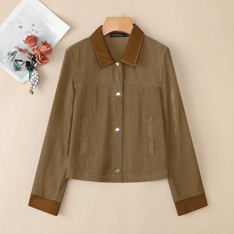 

ZANZEA Women Turn Down Collar Casual Long Sleeve Button Blouse 5XL хаки