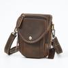 Marsupio da Uomo in Vera Pelle, Pelle di Mucca per il Lavoro, Borsa da Cintura Resistente all'Usura, Custodia per Cellulare, Piccola Borsa Multifunzionale