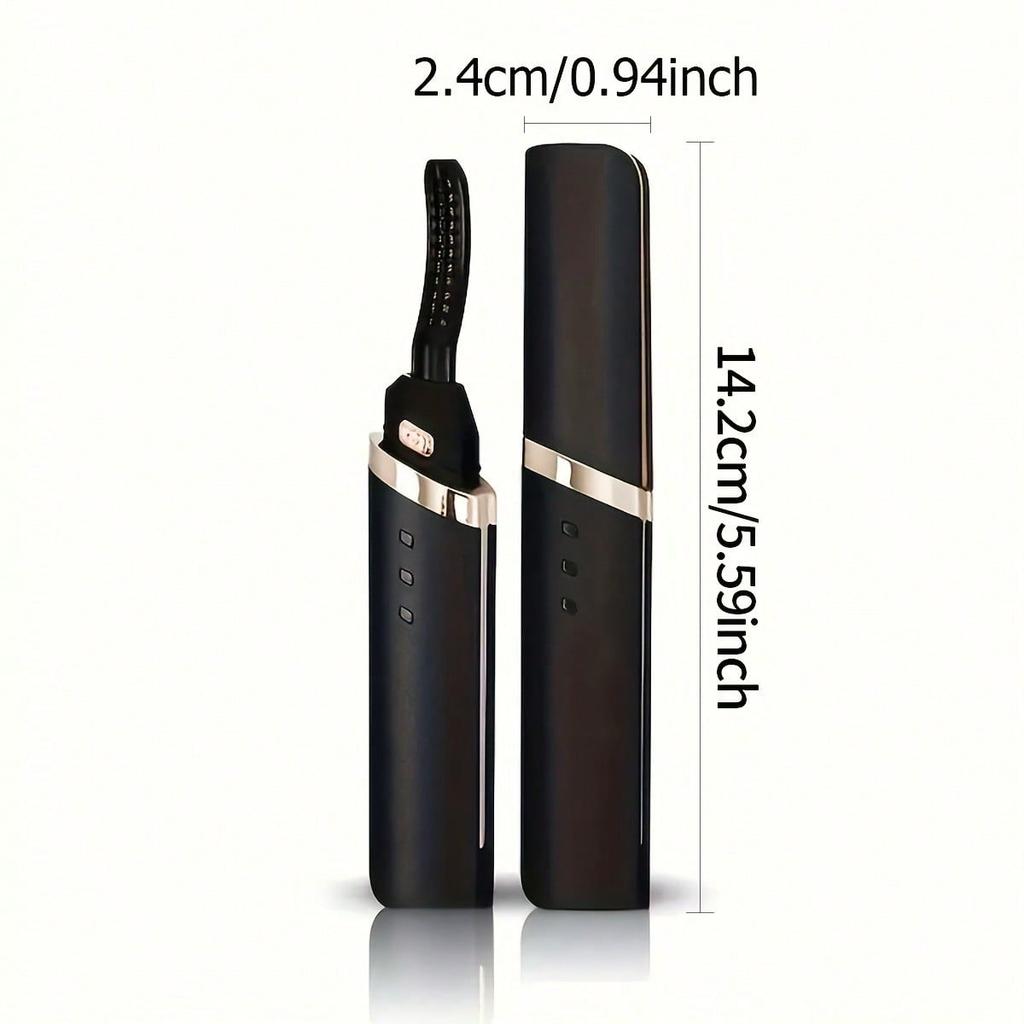 1pc Rechargeable Electric Eyelash Curler Portable Fast Natural Lash Curling Makeup Tool For Women