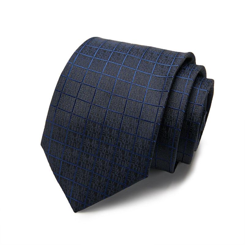Men's 7.5cm Jacquard Polyester Striped Tie for Formal Business or Interviews