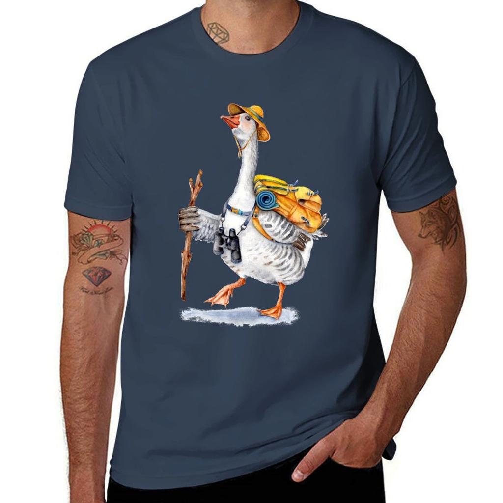 Hiking Goose Tshirt Plus Size Short Sleeve Tshirt