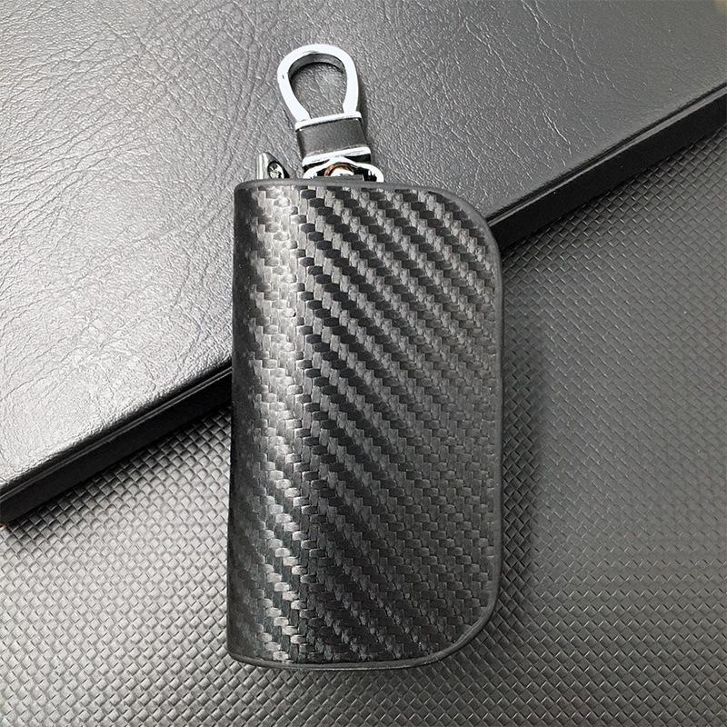 Volkswagen Ford Volvo Buick Crown Haval Key Bag - Carbon Fiber Texture Black Keyring