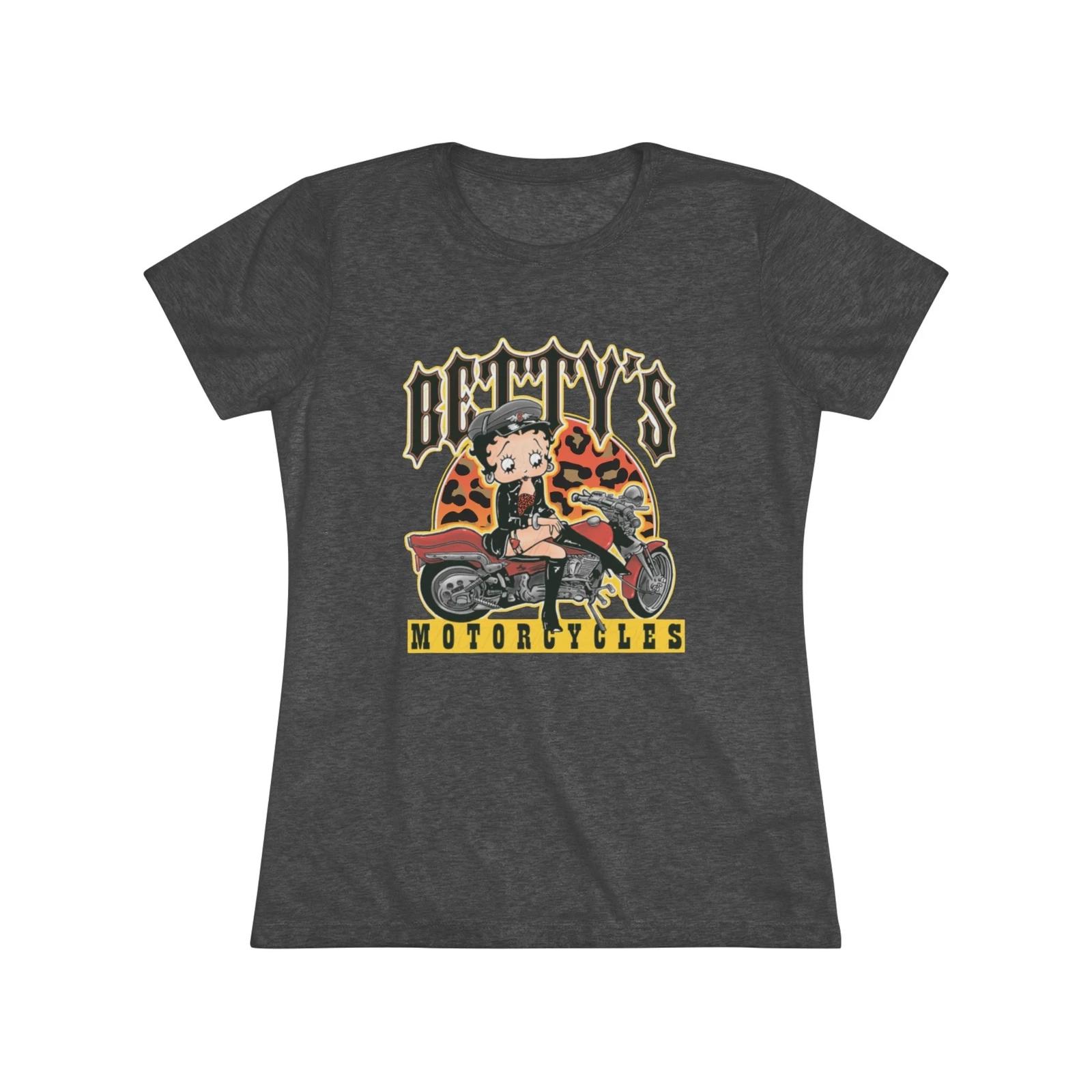 Betty Boop Biker Women s Shirt, Betty Boop Women s Triblend Tee 3XL