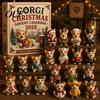 Christmas Themed Souvenirs Dog Advent Calendar, 24-Day Countdown Acrylic Ornament Set with Eve Gift Mini Figures, Tree Hanging Decor, for Lovers