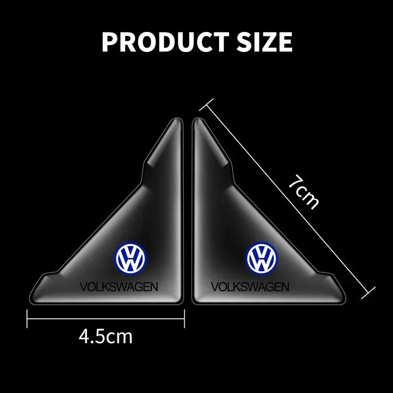 For Volkswagen VW 2pcs Transparent Car Door Corner Protective Sticker For Volkswagen VW Golf Polo Passat Tiguan Rline GTI Car Ac