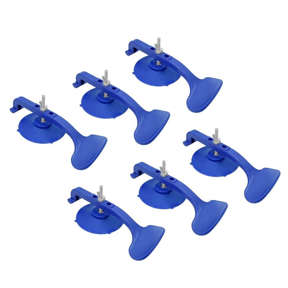 6PCS Plastic Handle Suction Clamp Blue Suction Cup Clamp Glass Repair Tool Maintenance Technician