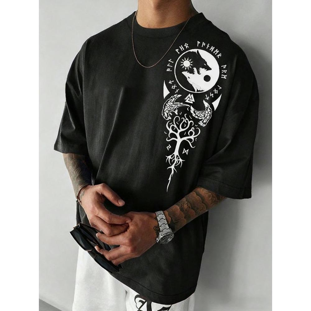 New Outdoor Street Style Men's Fashion T-Shirt 3D Textured Print Men's Fitness T-Shirt Casual Sports Short-Sleeve Top