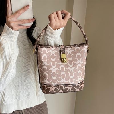 Women's Bucket Bags  New  Style Printed Single Shoulder Bags Versatile and Trendy Cross - Body Bags