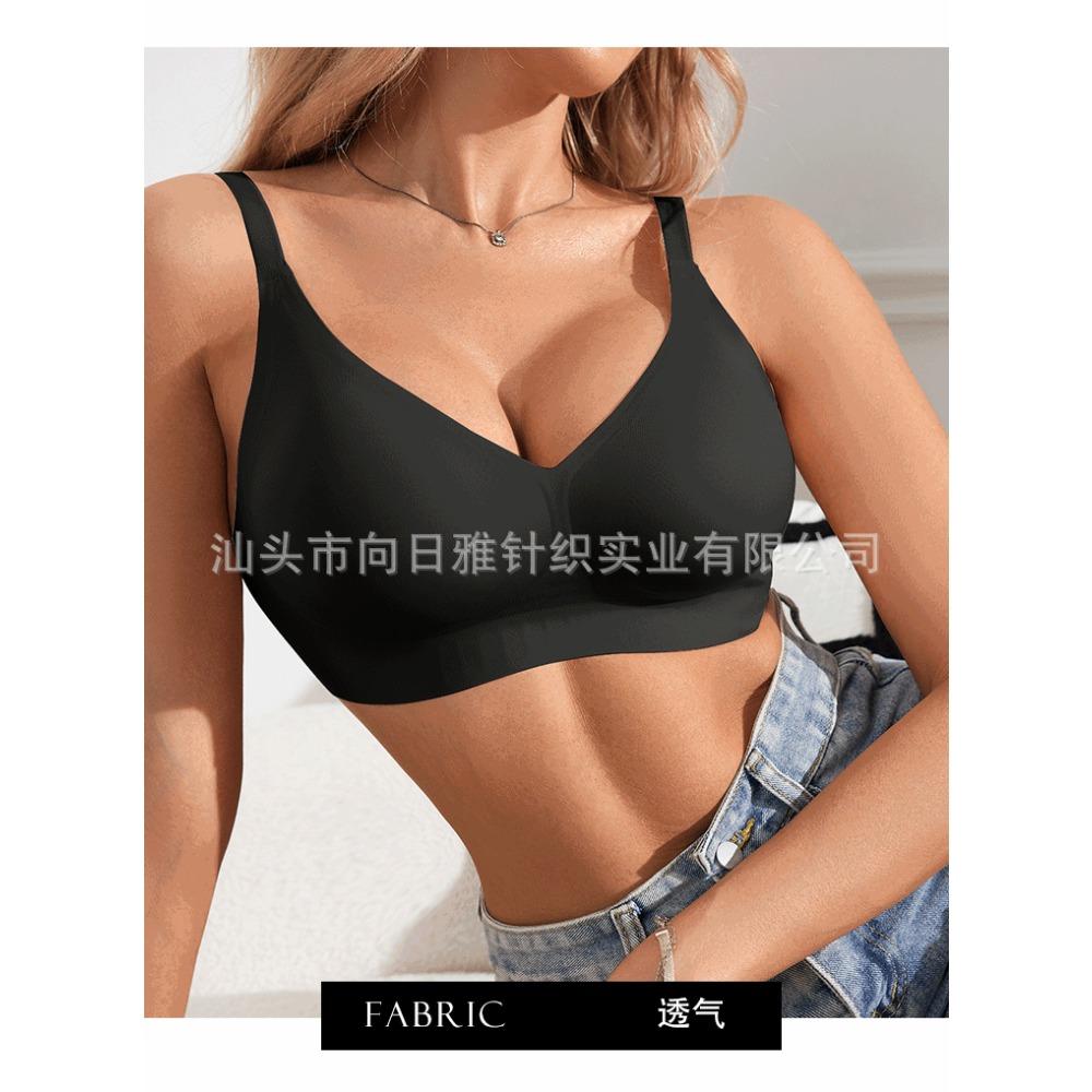 Damen Jelly-Streifen kabelloser BH, Komfort nahtlos Nacktes Gefühl Unsichtbare Dessous