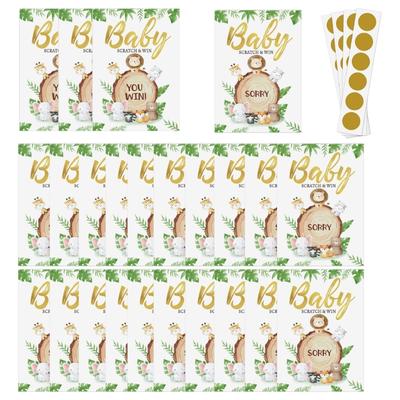 Pack of 24 Baby Shower Game Cards Scratch Lottery Tickets Exciting Raffle Cards Fun Party Icebreakers Activities